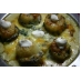 Sea scallops baked with mushrooms